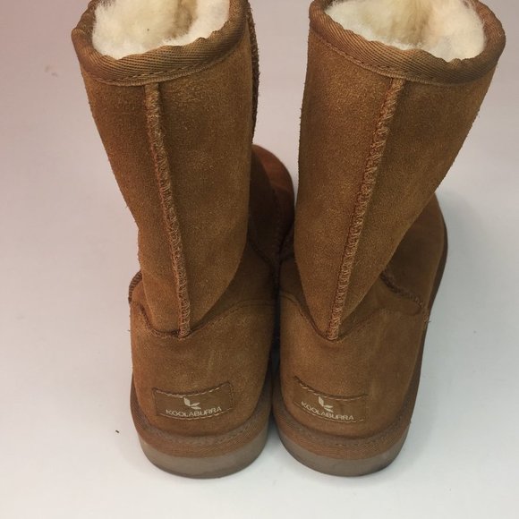Koolaburra by UGG women sz 8 short chestnut boots. - Picture 5 of 11